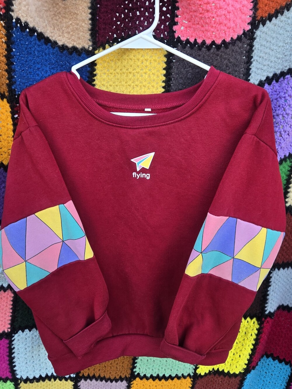 Geometric Colorblock Crewneck